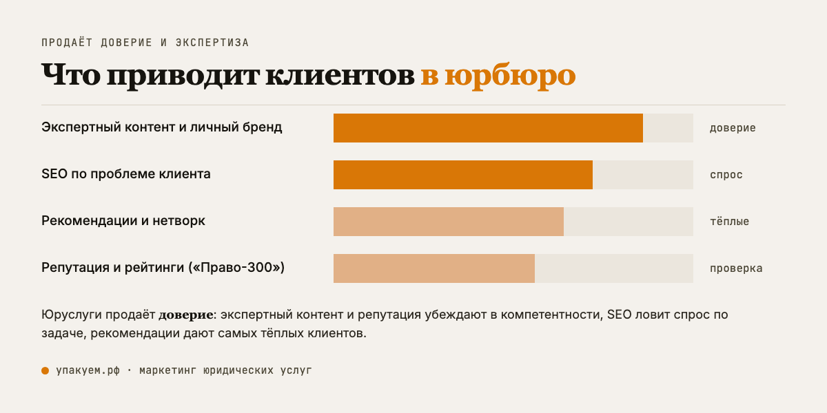 Каналы привлечения клиентов в юридическом маркетинге